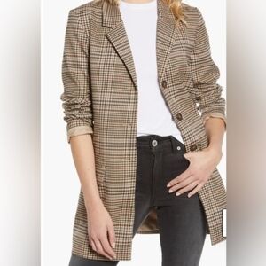 BB Dakota Plaid Brown Blazer